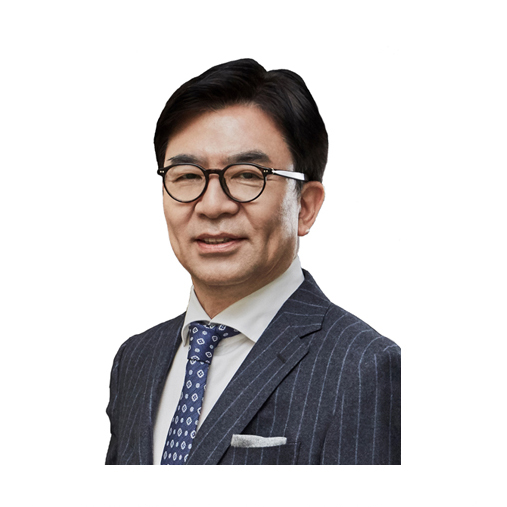 This image is a profile picture of Hyun Suk Kim, CEO, Samsung Electronics.